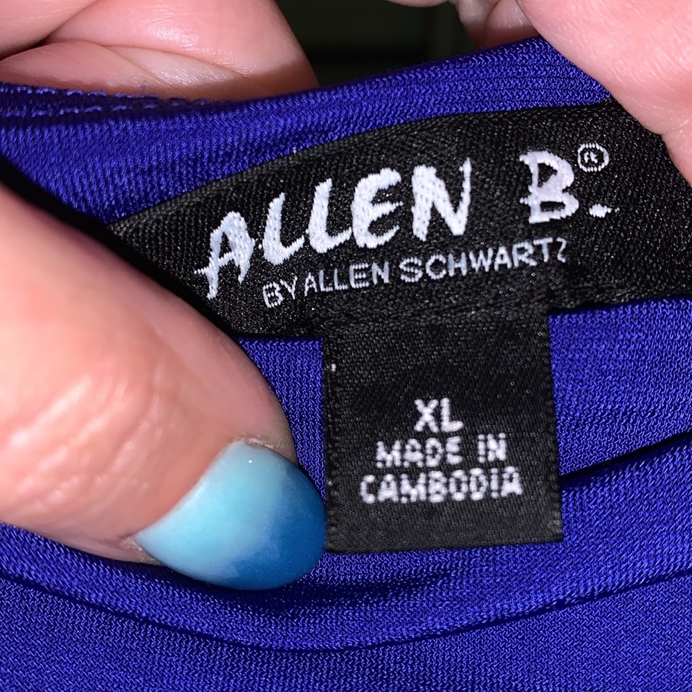 Allen B. By Allen Schwartz Blue Sheath Midi Dress xl nwot - Picture 5 of 6
